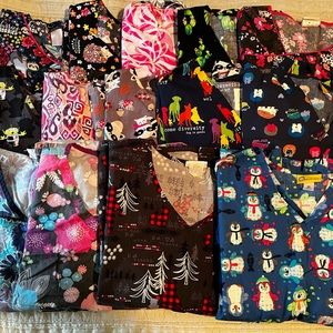 14 Scrub Tops size 3X